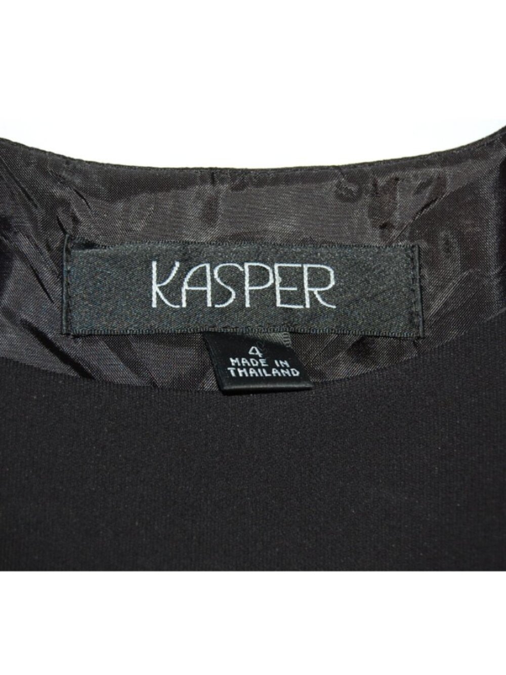 Kasper Black Sleeveless Shell Top Size 4  Career Blouse Lined Profesional - Picture 10 of 10
